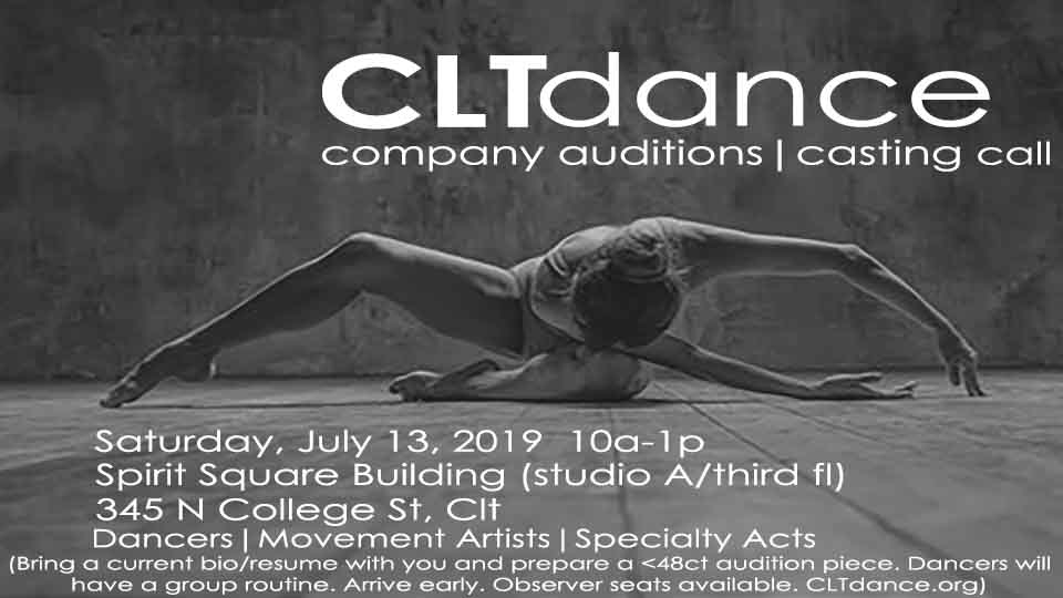 Audition Notice Charlotte Dance Company