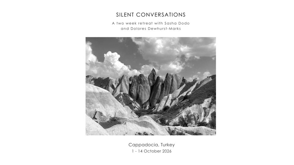 Silent Conversations – 2 Week Retreat For Contemplative Hiking, Contact Improvisation and Poetry with Sasha Dodo and Dolores Dewhurst – Marks