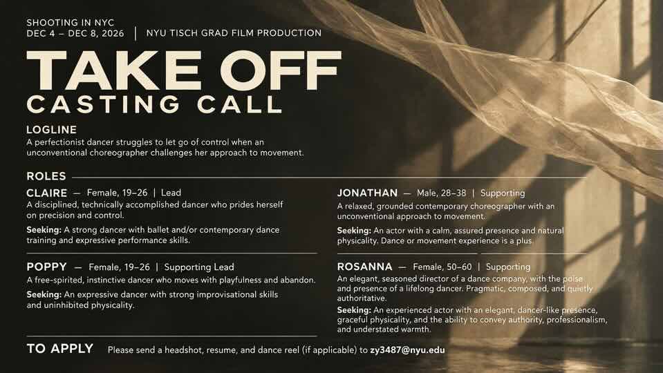 NYU Tisch Graduate Film Production Open Call